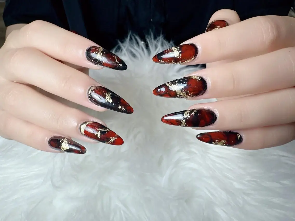ネイル 韓国ネイル 水色 マグネットネイル ニュアンスネイル オフィスネイル ハンドネイル Hana Rose Nailのネイルデザイン
