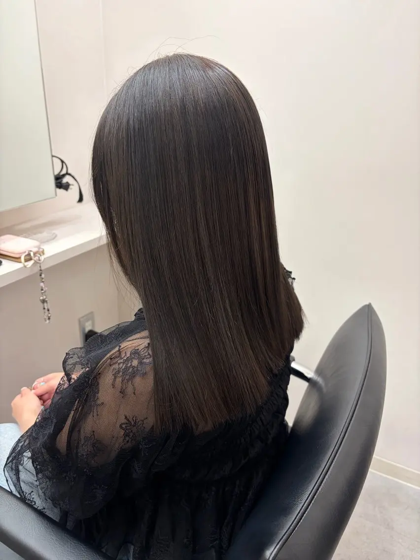 ミディアム 髪質改善 トリートメント ヘアカラー トリートメント 髪質改善/縮毛矯正/ 艶カラー/登貴のヘアスタイル