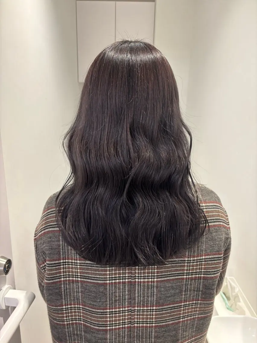 セミロング リン🔔ボブ cut まろやかベージュ🤎のヘアスタイル