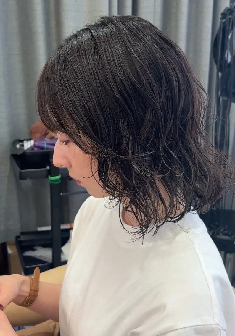 ミディアム パーマ カット特化／パーマ 特化/はやとのヘアスタイル