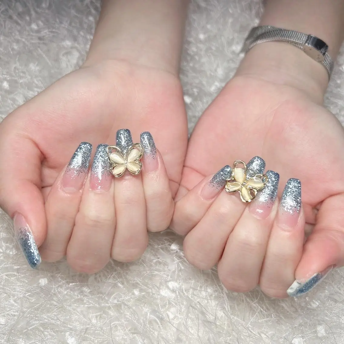 ネイル 長さ出し フレンチネイル ジェルネイル グラデーション 韓国ネイル ハンドネイル Nail&eye Belire 新宿のネイルデザイン
