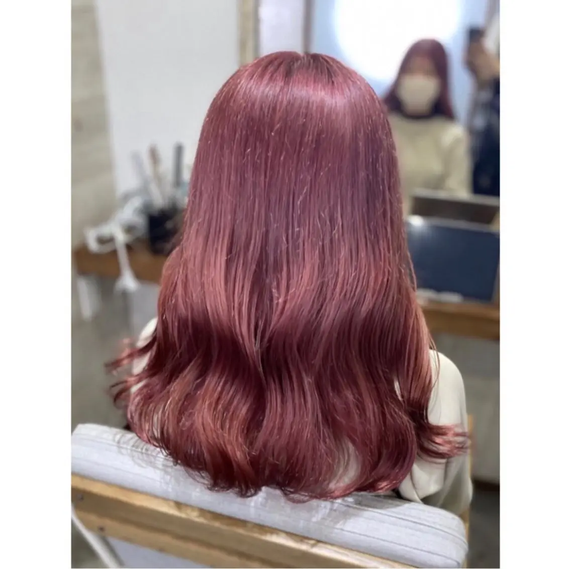 ロング カラー ピンクカラー ロング 💖ブリーチ/暖色 𝐘𝐮𝐢💖のヘアスタイル