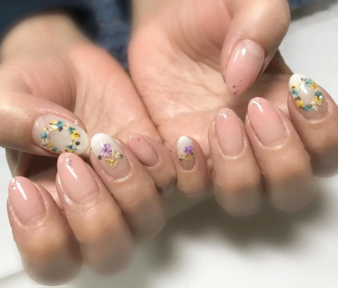 ネイル フラワーネイル フットネイル シンプルネイル 春ネイル 夏ネイル nail fufla ♡yamane♡のネイルデザイン
