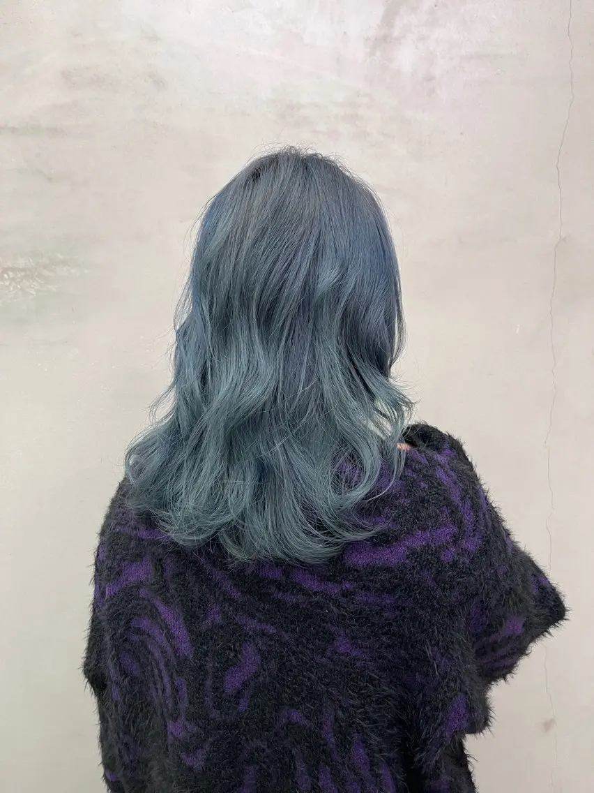 ロング カラー 縮毛矯正／艶カラー アオキタイキのヘアスタイル