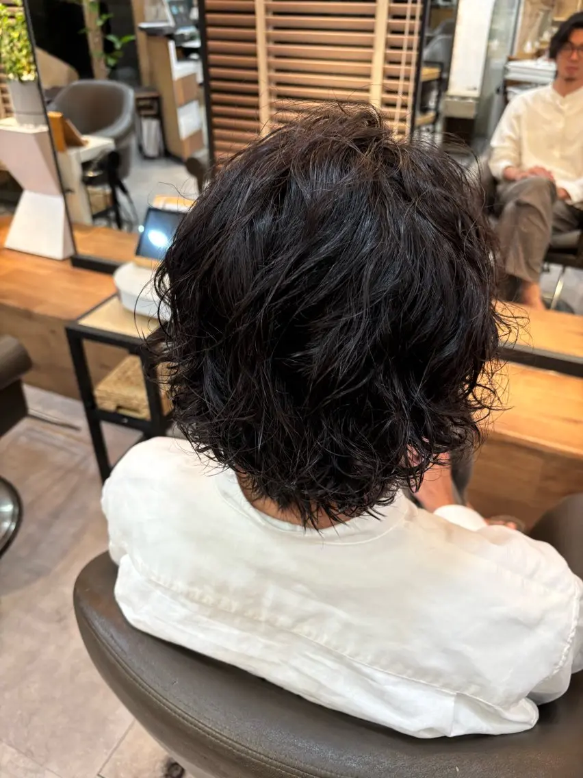 ⚠️営業後のご案内⚠️カット&パーマ⭐️の写真