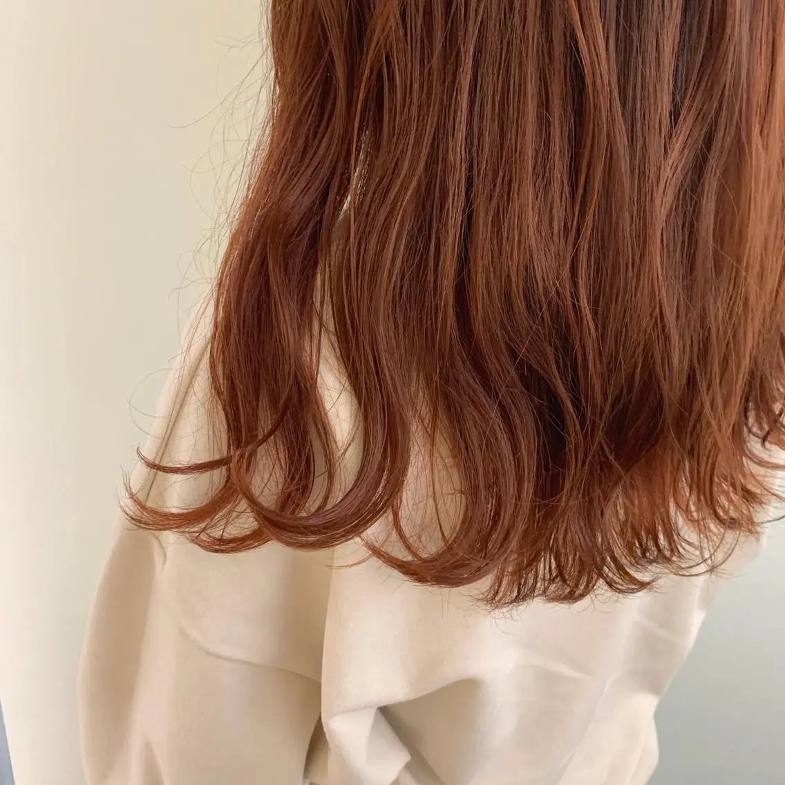 セミロング カラー オレンジ ヘアカラー トリートメント ヘッドスパ ✨カラー支持No.1 🧸ワキ カナコ🧸のヘアスタイル