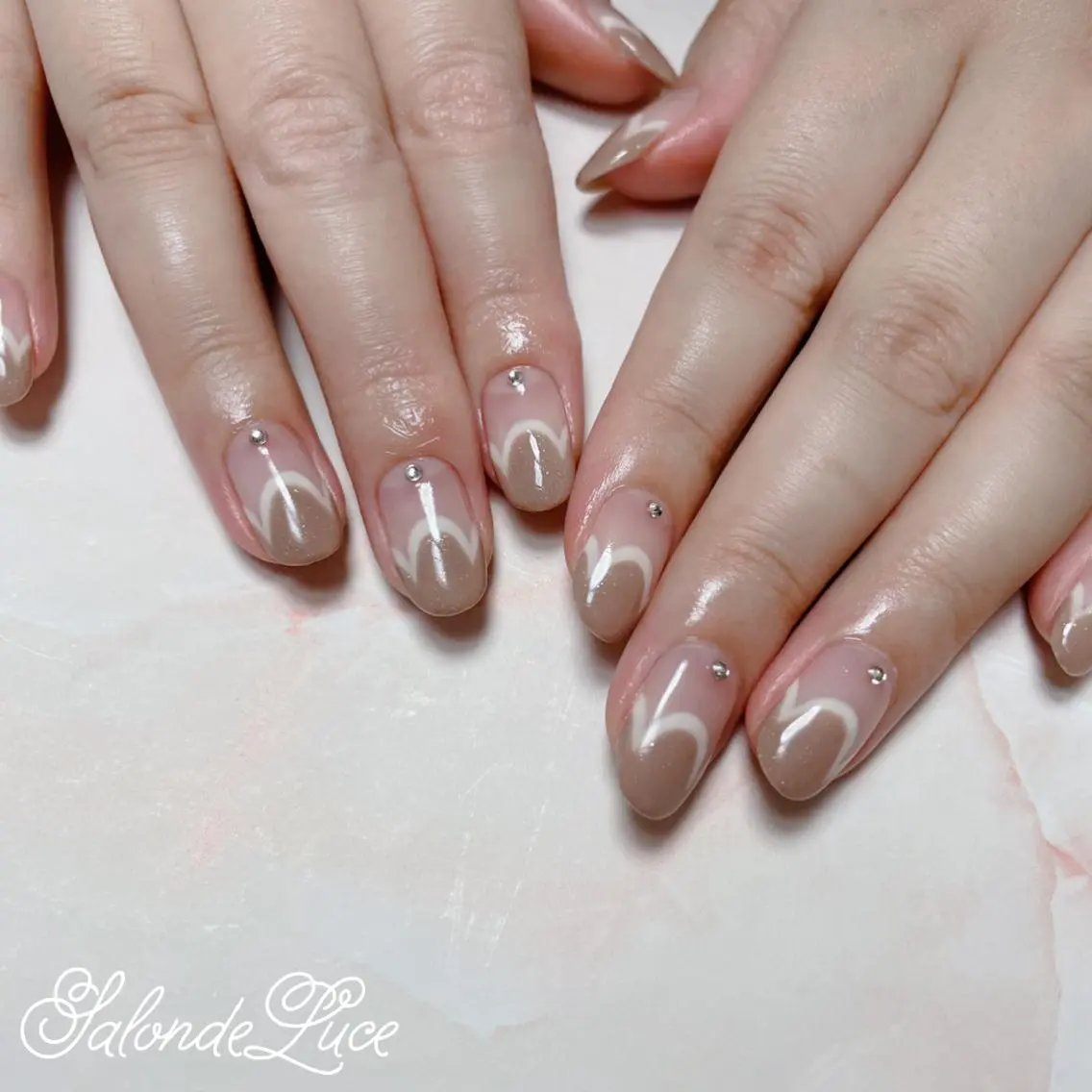 ネイル フレンチネイル ハンドネイル Salon de Luceのネイルデザイン