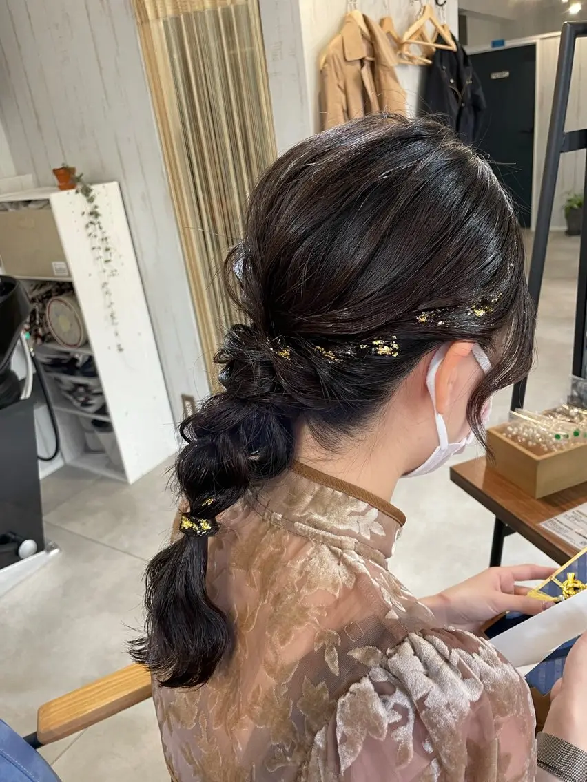 ロング カラー ヘアアレンジ 髪質改善🫧美髪矯正 🤍Yuiのヘアスタイル