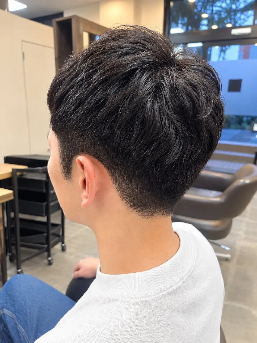 ショート メンズ パーマ センターパート モヒカン マッシュ メンズパーマ 石川(park) ジェウンのヘアスタイル