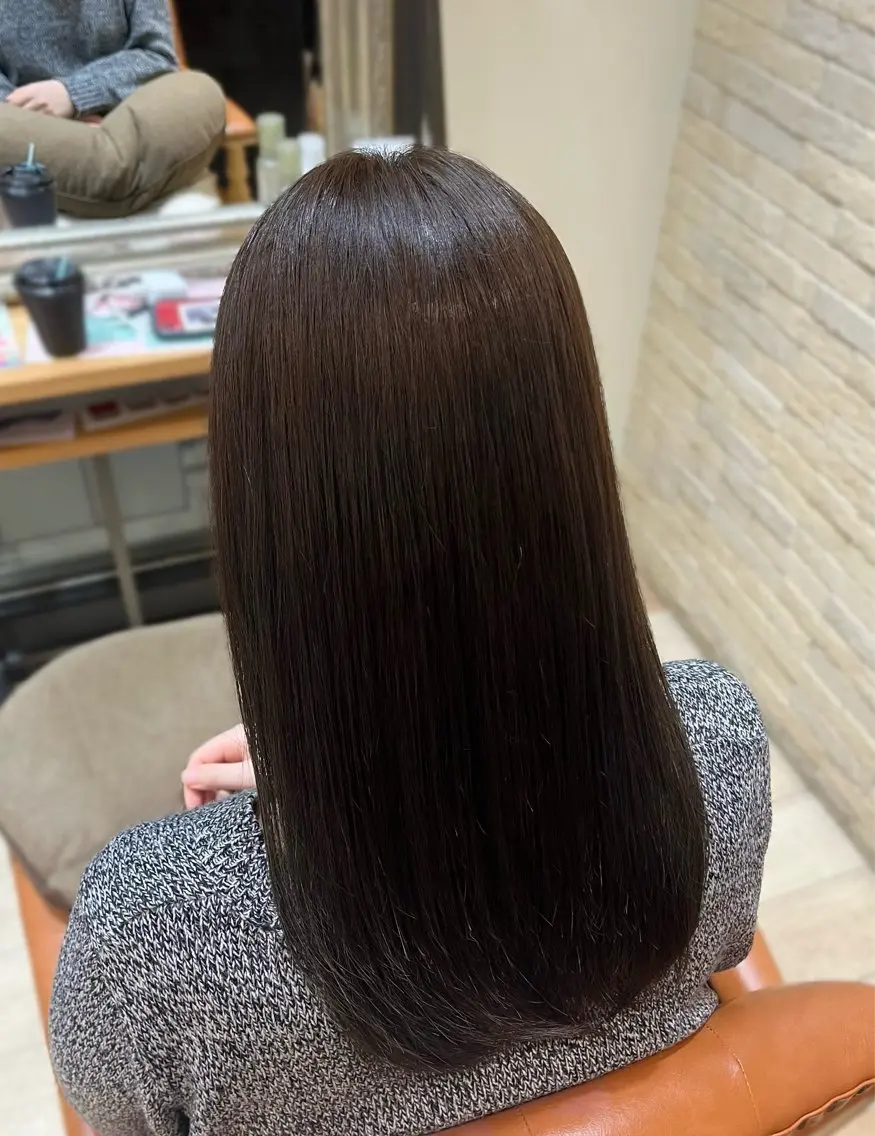セミロング アッシュ アッシュブラウン ヘアカラー トリートメント みゆ/ カラーリスト🎀のヘアスタイル