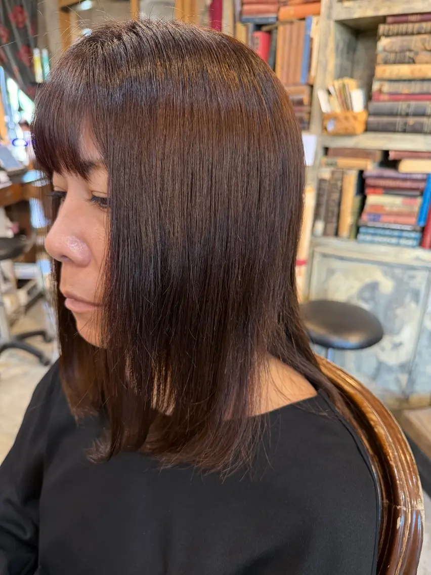 ミディアム カラー ヘアアレンジ カット ヘアカラー トリートメント 🍀Ryosuke 🍀のヘアスタイル