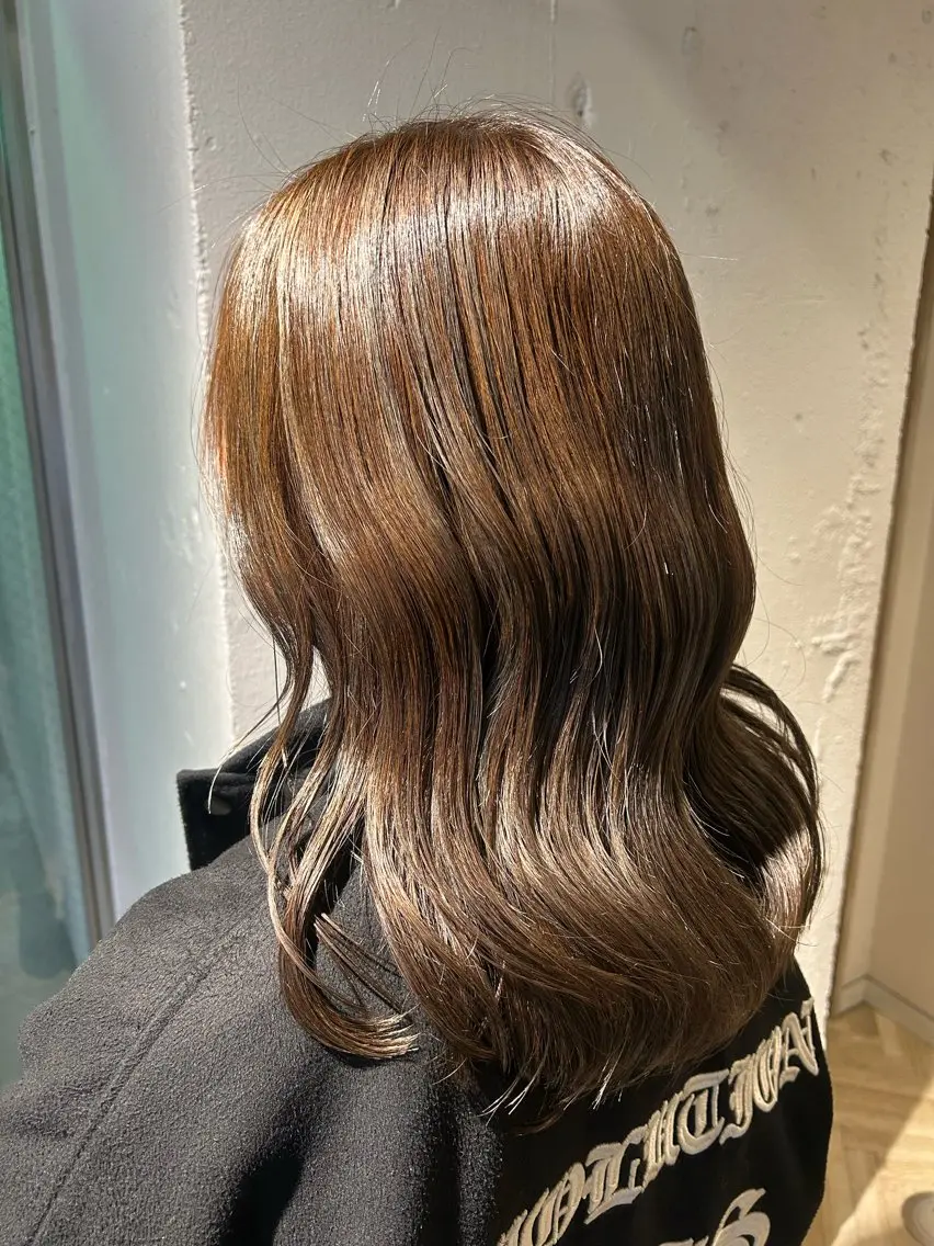 ロング カラー ベージュカラー オリーブベージュ ヘアカラー トリートメント 艶カラー🌸アレンジ 🌹Sally🕊️のその他イメージ