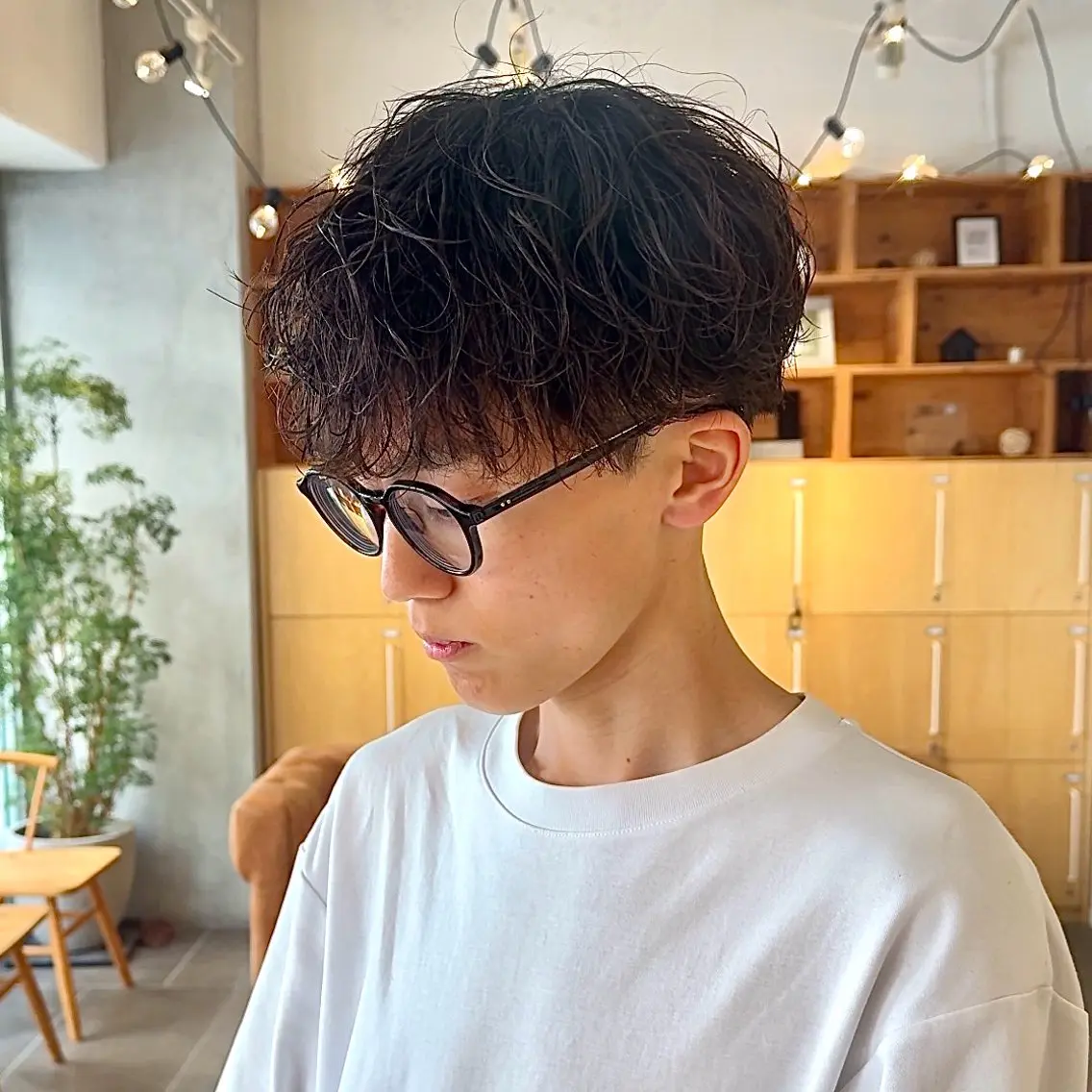 ショート パーマ メンズ カット パーマ 髪質改善/メンズヘア 上野 聖斗🌱‬‪のヘアスタイル