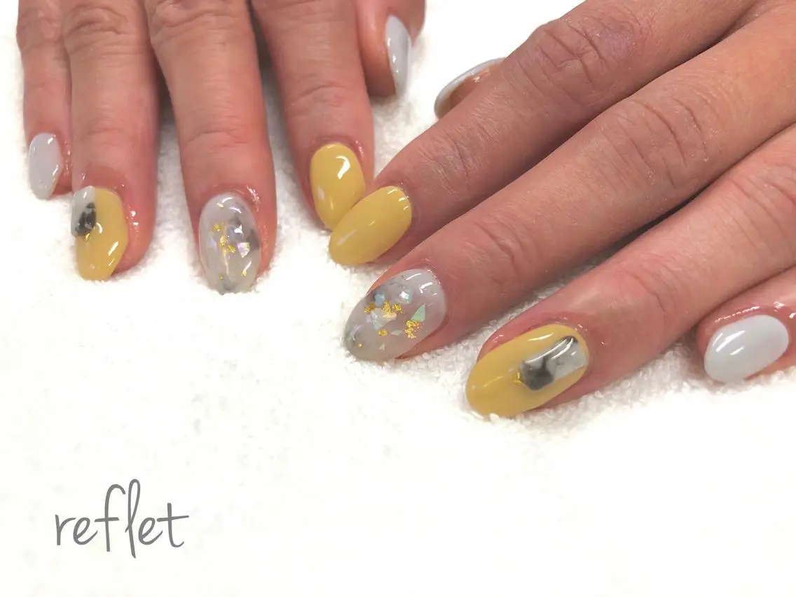 ネイル アートネイル ワンカラーネイル ハンドネイル reflet nailのネイルデザイン