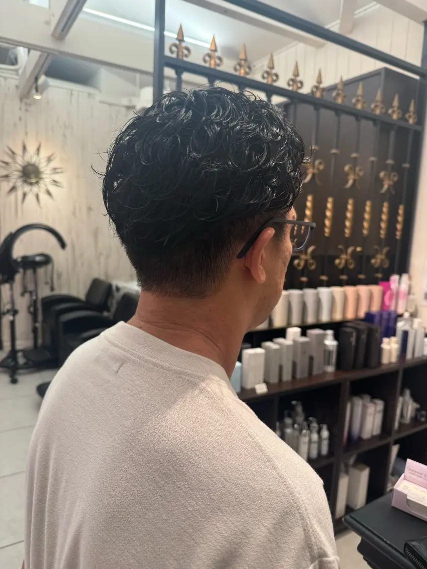 パーマ メンズ カット パーマ fenice natsumiのヘアスタイル