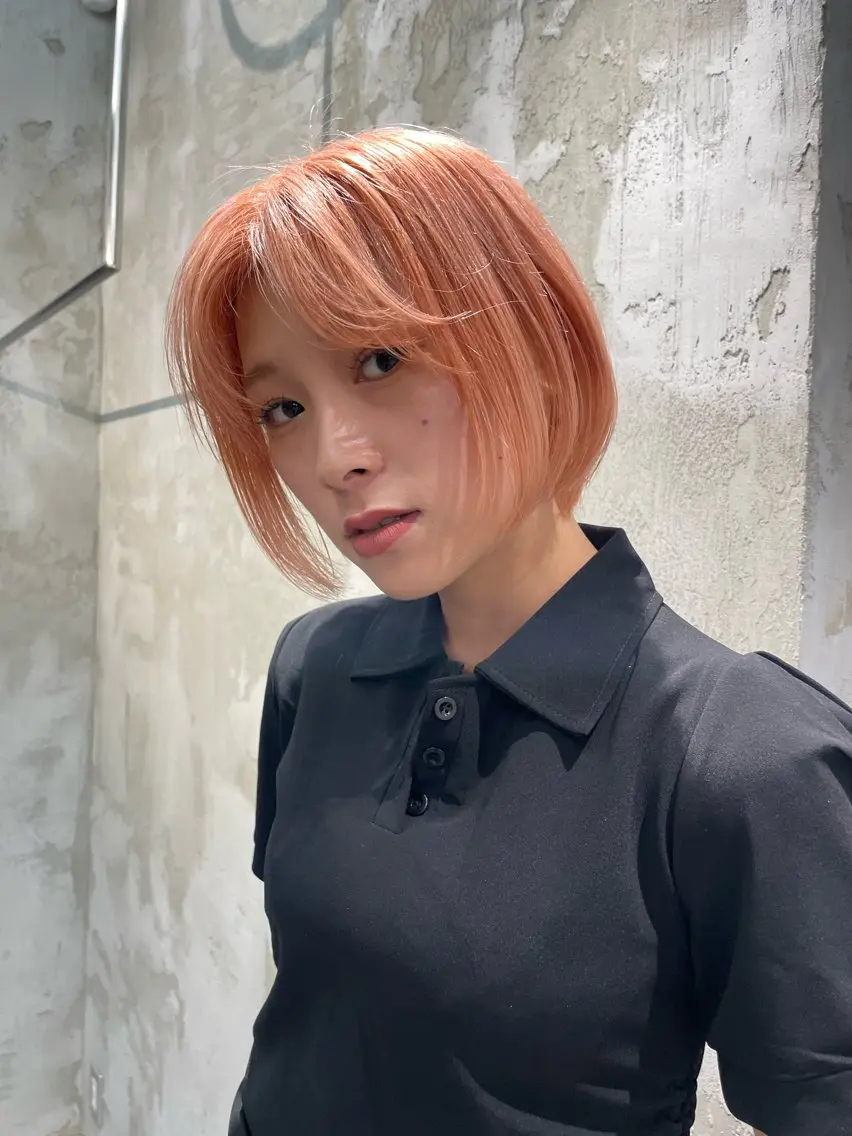 ミディアム カラー ブリーチ カット ヘアカラー トリートメント shiba tomomiのヘアスタイル