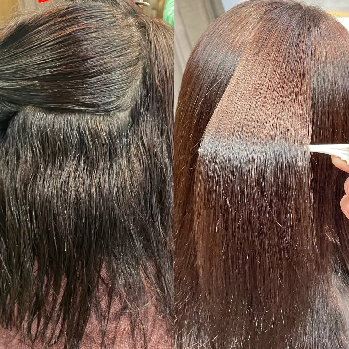 銀座：似合わせカラー オリーブ🫒アレンジのヘアスタイル