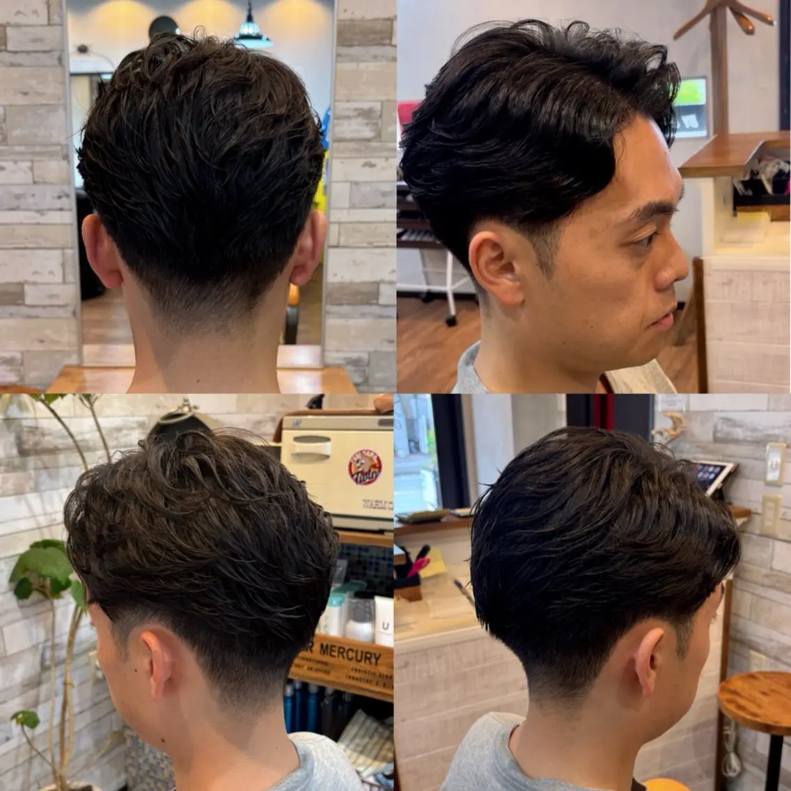 ショート メンズ 七三 ショートヘア フクヤマサクラ /メンズカットのヘアスタイル