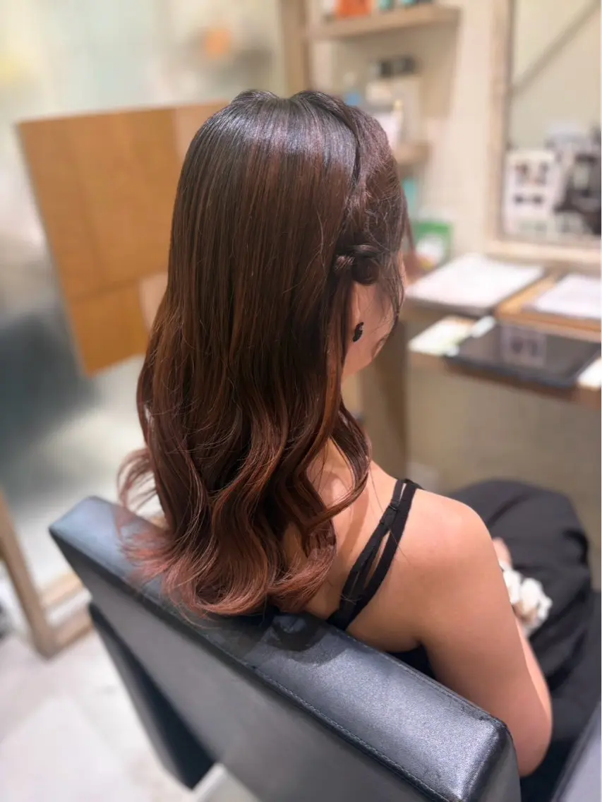 ヘアアレンジ ヘアカラー 🎀ゆづき🧡 透明感/アレンジ💝のヘアスタイル