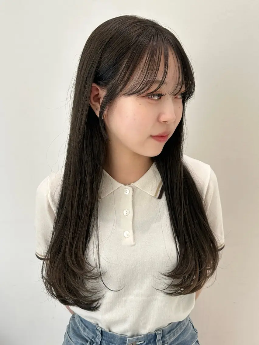 ロング カラー カット ヘアカラー トリートメント recipe 黒木 彩那のヘアスタイル