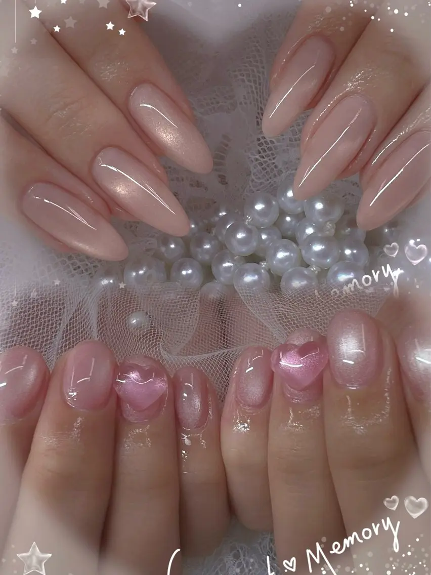 ネイル チークネイル フレンチネイル ガーリー ガラスフレンチ グラデーション ハンドネイル ハンドケア Chill Nailsalonのネイルデザイン