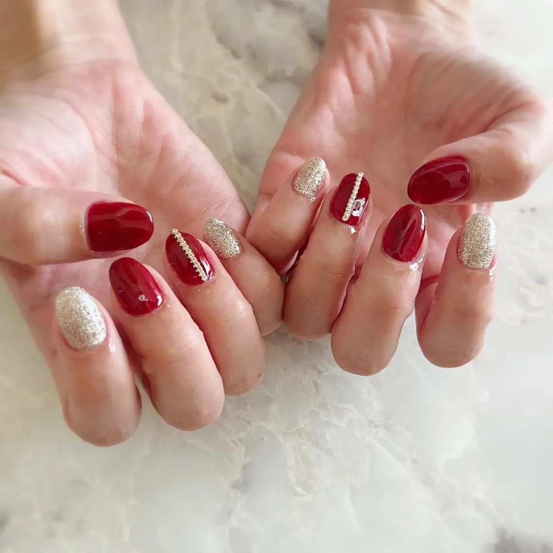ネイル ゴールド ラメ(グリッター) nail salon Regaosのネイルデザイン