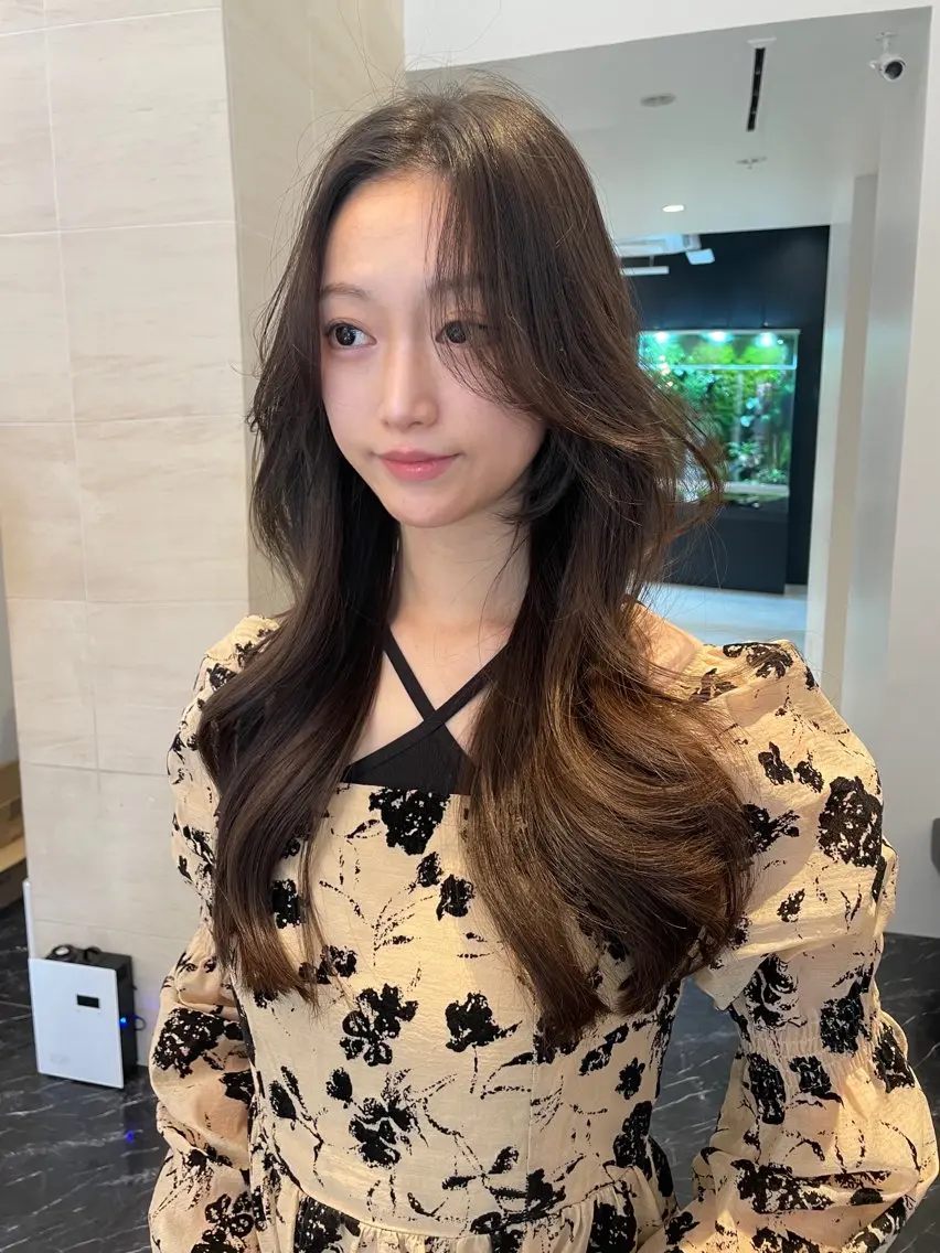 ロング 韓国✖️網紅🖤 パーマYURIYAのヘアスタイル