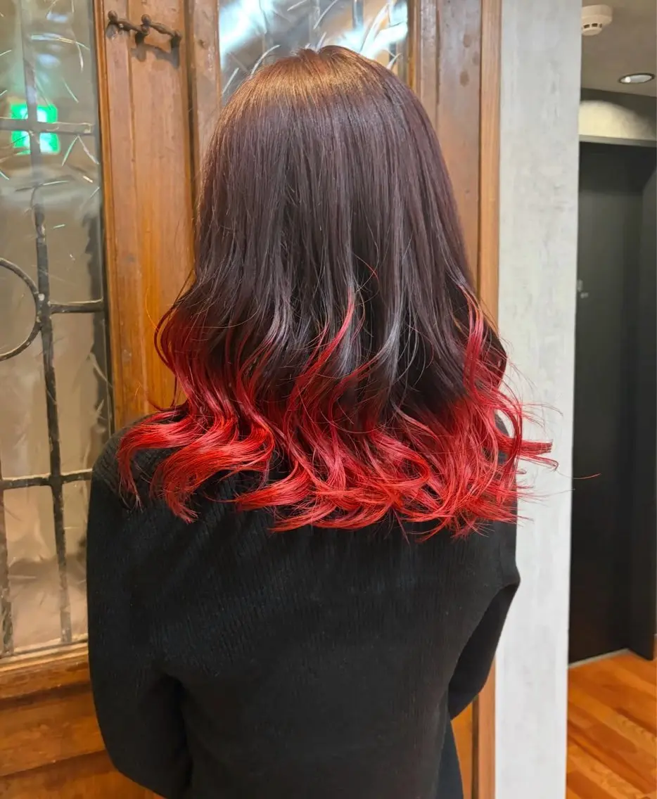 ミディアム カラー ヘアアレンジ 烏山 達也のヘアスタイル