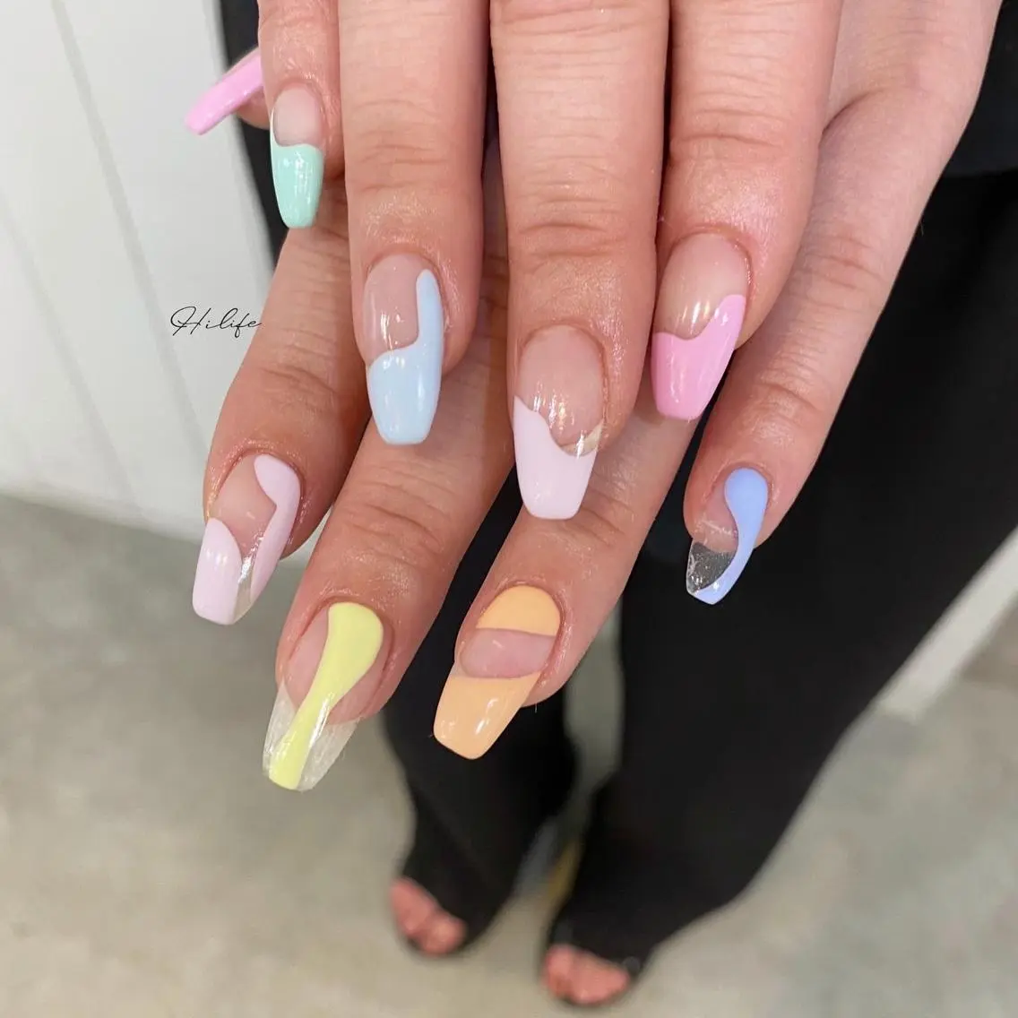ネイル パステルネイル ネイルチップ ハンドネイル Nail Adore.のネイルデザイン