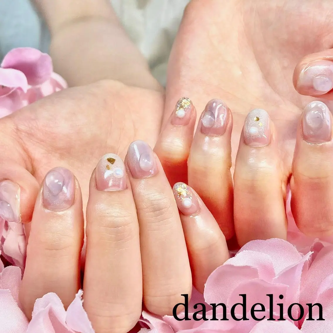 ネイル ハンドネイル ハンドケア dandelion ダンデライオンのネイルデザイン