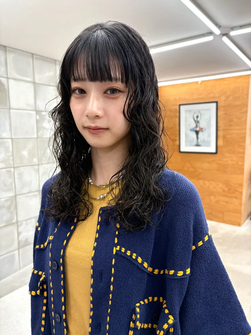 ロング パーマ ロング カット パーマ トリートメント tuco 森田浩平のヘアスタイル