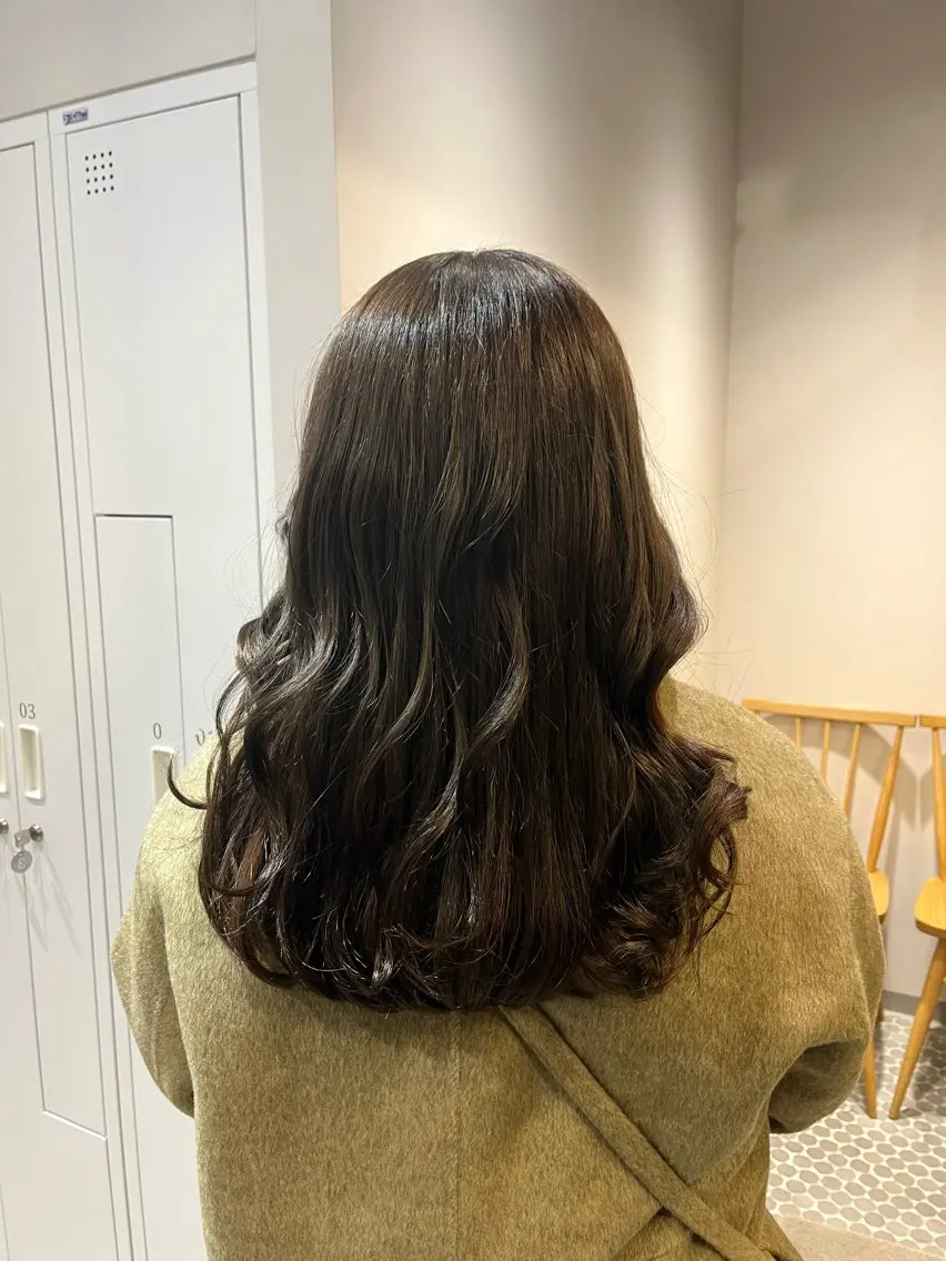 ロング 縮毛矯正 ヘアカラー トリートメント 大宮レイヤーカット× 透明感カラー　rioのヘアスタイル