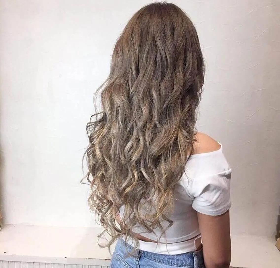 ロング カラー チビ編み込みエクステ シールEXどぅ〜すのヘアスタイル