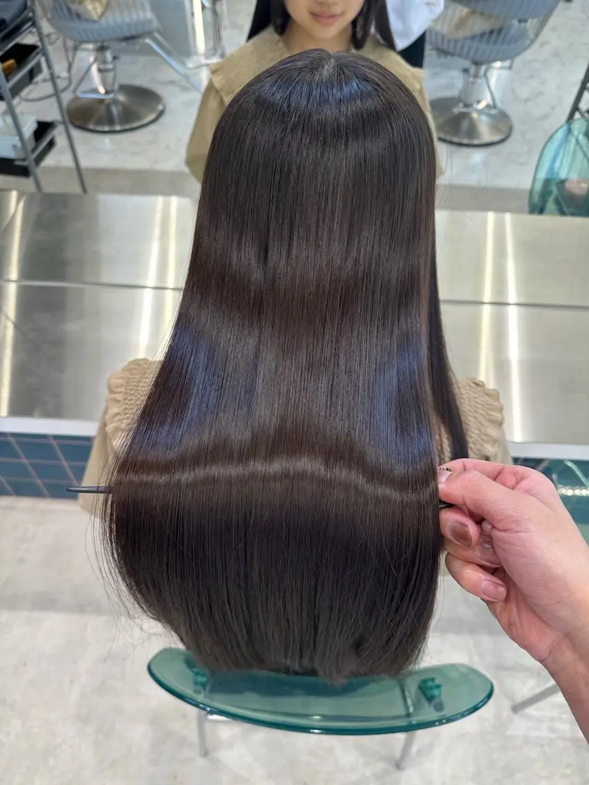 ロング 髪質改善 トリートメント 酸熱トリートメント カット ヘアカラー トリートメント ✨縮毛矯正✨レイヤー ホウダカズヒロのヘアスタイル