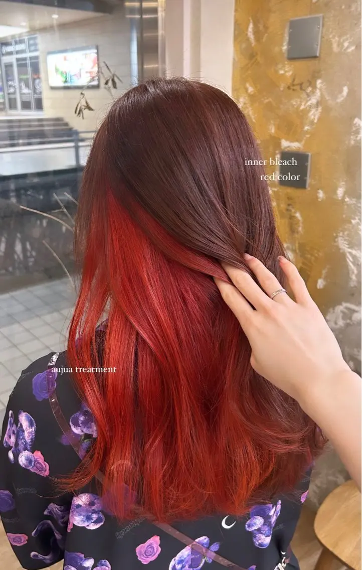 ロング rio¦ブラウン¦暗 髪¦縮毛矯正🌙のヘアスタイル