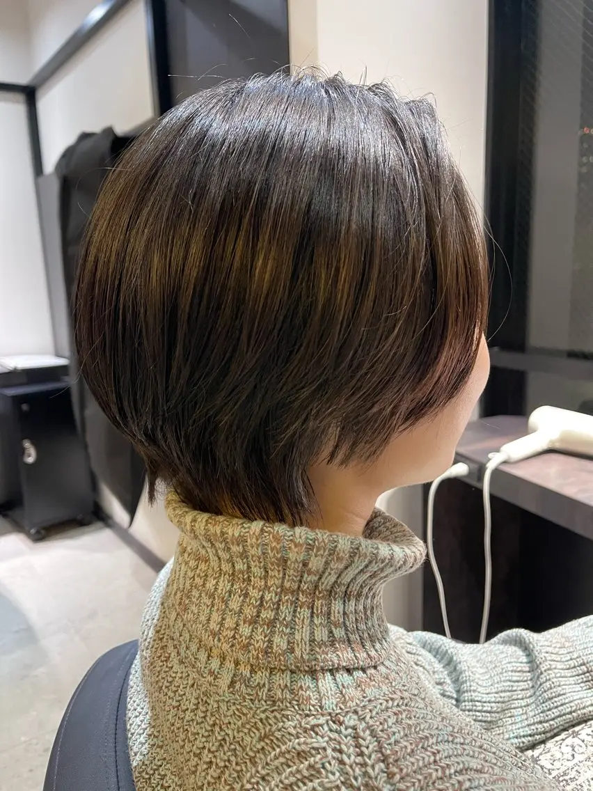 ショート 似合わせカット ショートヘア サラ艶&艶髪系✨ Ayane/心斎橋のヘアスタイル