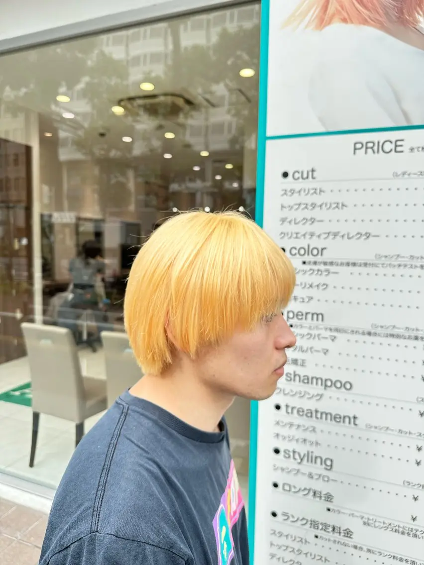 カラー メンズ メンズブリーチ ブリーチ 抜きっぱなしブロンド カット ヘアカラー メンズカット/カラー 💠進藤龍之介のヘアスタイル