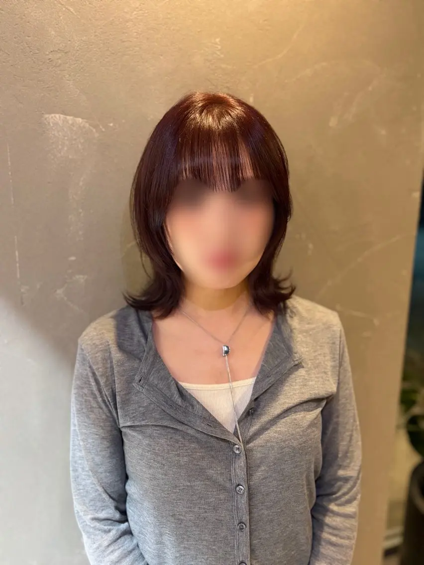 ミディアム カット 岡大前ハッシュカット ×髪質改善/松島大己のヘアスタイル