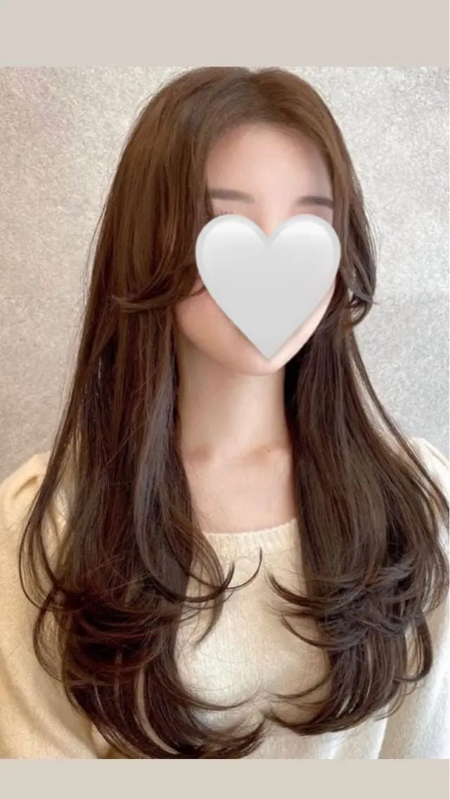 ロング 韓国風ヘア レイヤーカット ロング メンズ特化/レイヤー 垢抜け/表参道のヘアスタイル