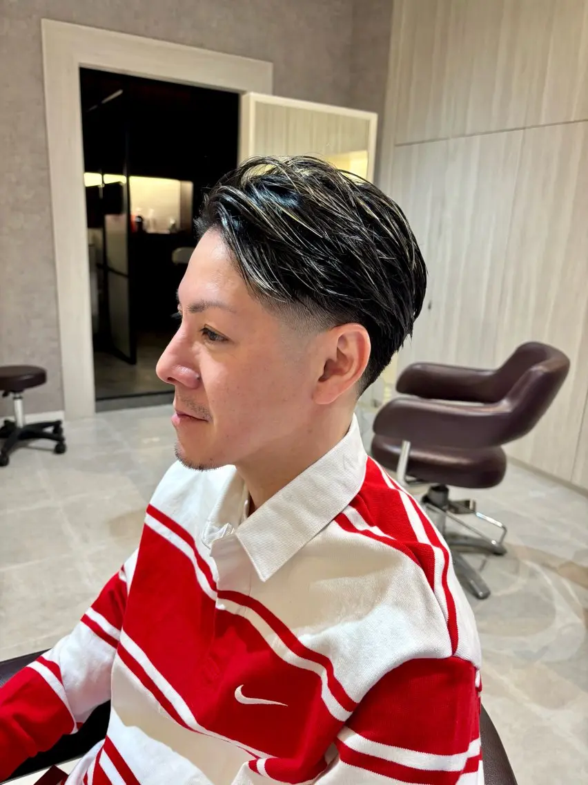 ショート カラー メンズ メンズハイライト ハイライトカラー ハイライト CAMUE代表 Masaのヘアスタイル
