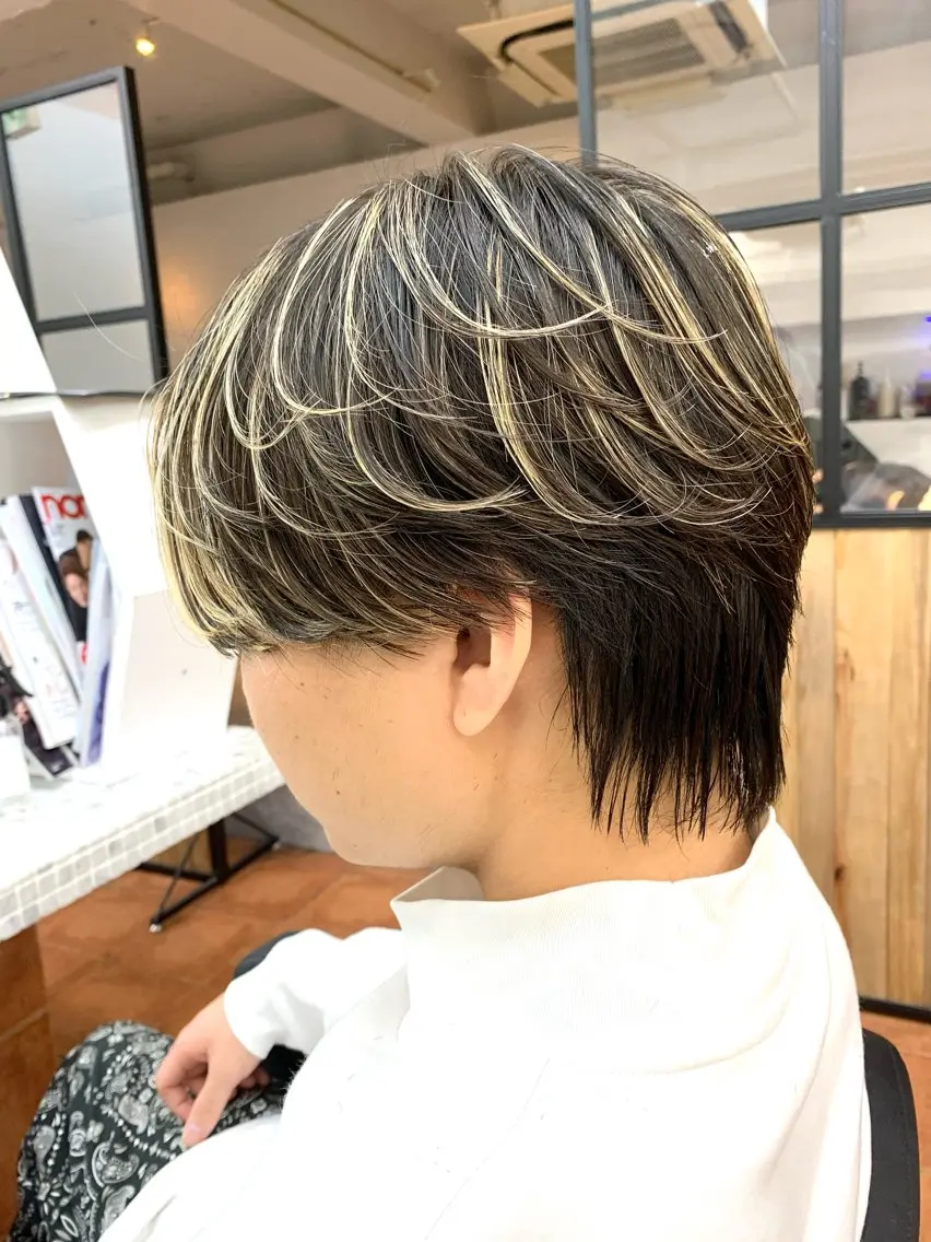 カラー メンズ ヘアカラー 高崎 堅心のヘアスタイル