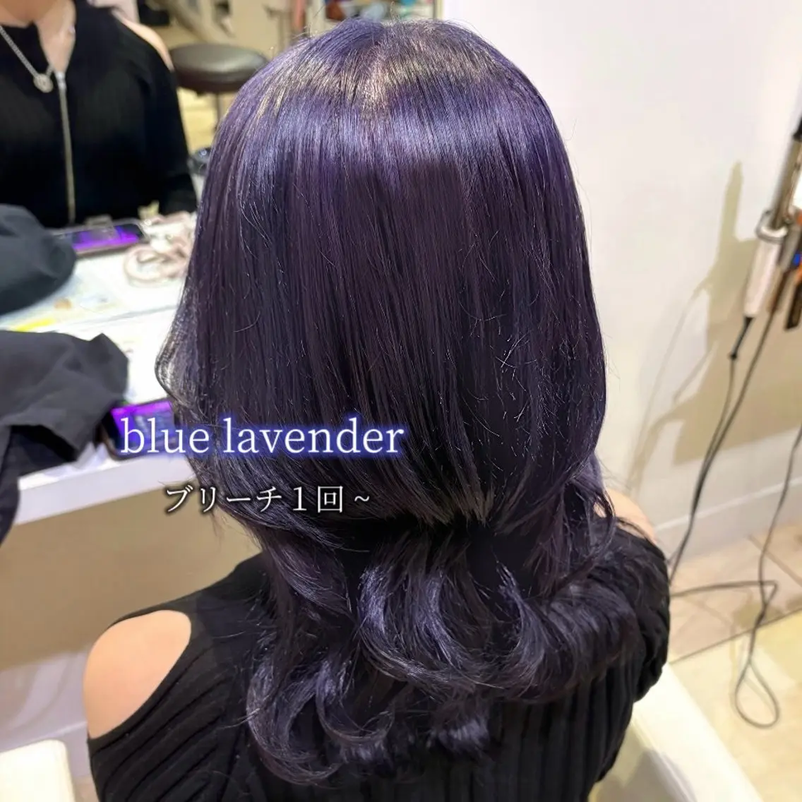 カラー ブリーチ ブルーカラー ブルーラベンダー ラベンダーカラー ヘアカラー ハイトーン×推し カラー💫Miyuのヘアスタイル
