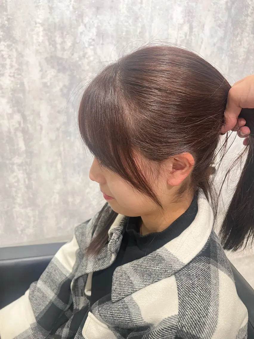 ロング カラー 髪質改善 韓国風ヘア レイヤーカット 似合わせカット 小顔カット カット ヘアカラー トリートメント 🌿海山龍馬🌿前髪 /顔まわり/レイヤーのヘアスタイル