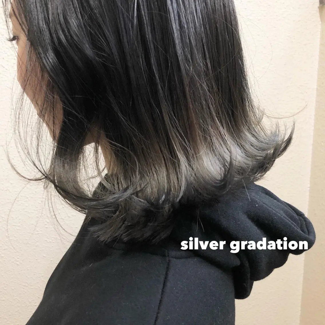 ミディアム カラー ヘアカラー トリートメント ツキノキ ミナのヘアスタイル