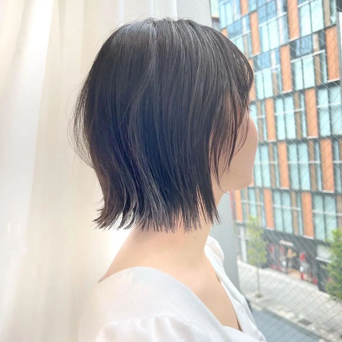 ショート カラー ベージュカラー 透明感カラー グレージュ ボブ カット ヘアカラー トリートメント レイヤー専門家 ダブルカラー修のヘアスタイル