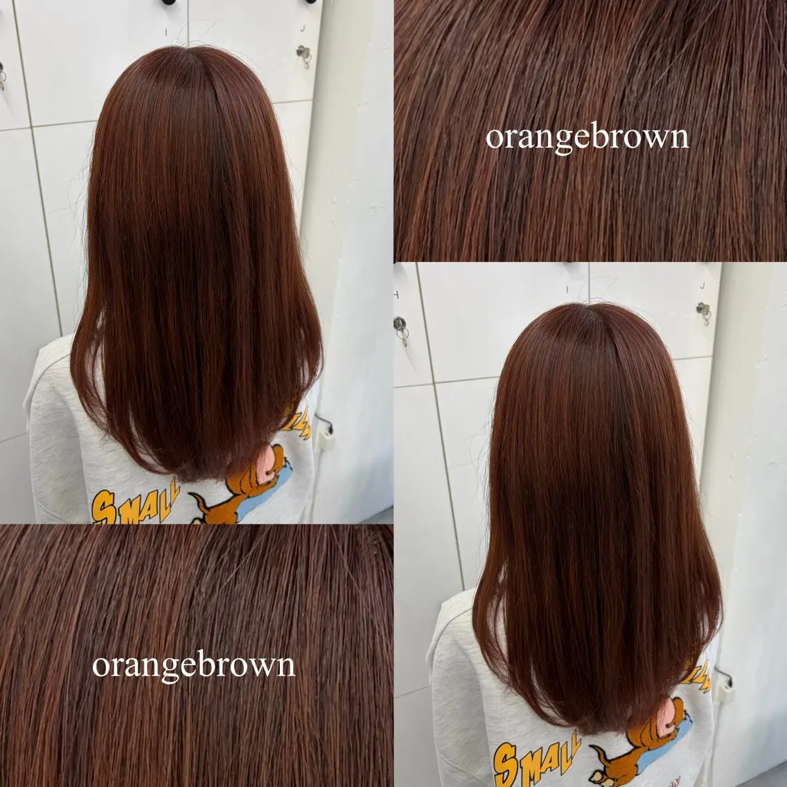 ミディアム カラー ブラウンカラー オレンジ オレンジブラウン カット ヘアカラー 🍊あすか🍊 JILLSTUDIOのヘアスタイル