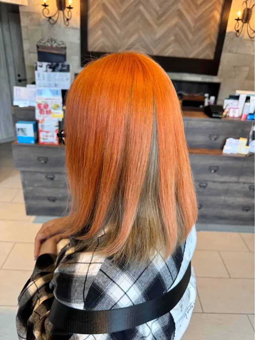 カラー ヘアカラー トリートメント 冨岡 柚希のヘアスタイル