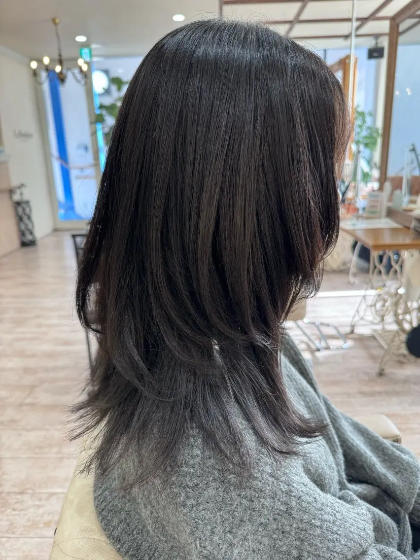 ロング カラー ヘアアレンジ 髪質改善 ロング ウルフカット カット ヘアカラー トリートメント 新越谷noble店長 松本拓也▶◀*.のヘアスタイル