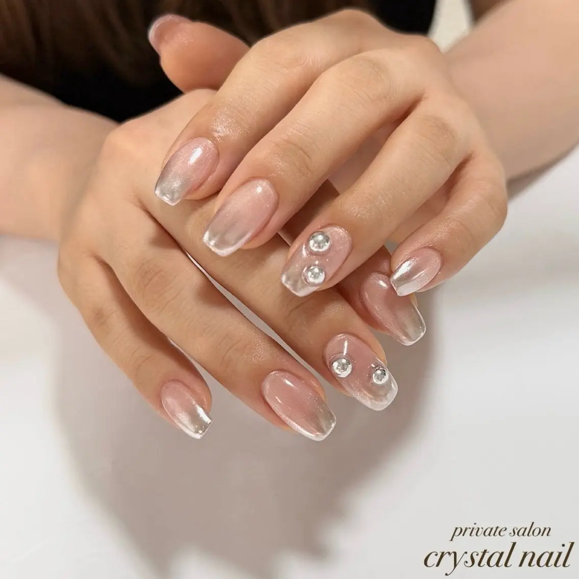 ネイル マグネットネイル ミラーネイル Crystal Nailのネイルデザイン