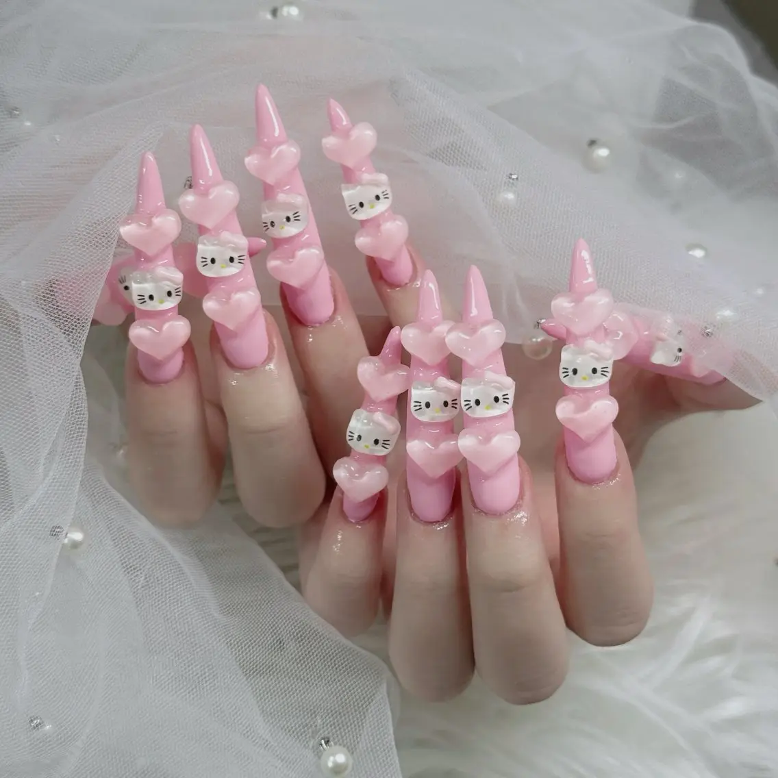 ネイル フットネイル フレンチネイル グラデーション 韓国ネイル ロングネイル ハンドネイル Hani Nail Salonのネイルデザイン
